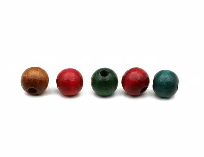 Wood Beads<br>10mm Round<br>5 Colors Available<br>1,000 Beads For