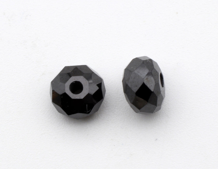 Cubic Zirconia Beads  5.9mm Rondelles  3 Colors Available 72 pieces for