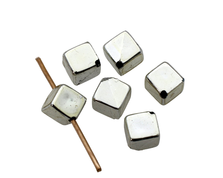 7mm Metalized Plastic Bead. 6 gross for