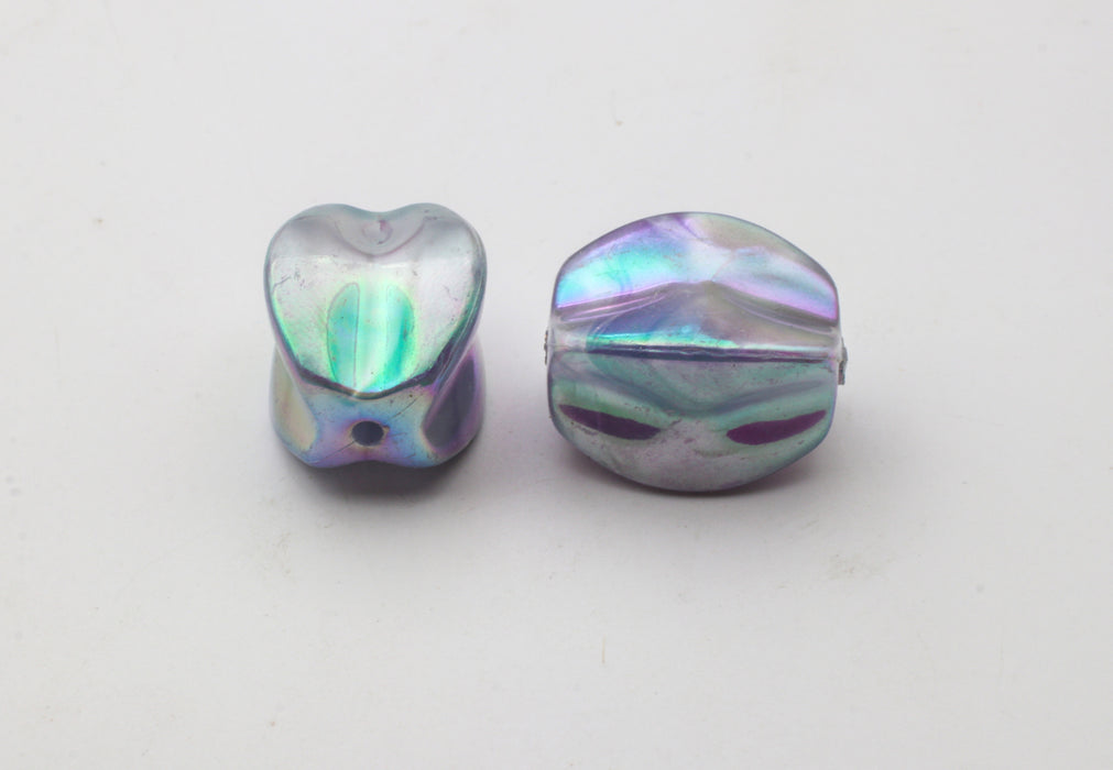 Aurora Borealis Beads  2 Colors Available  24 x 18mm  1 Pound For