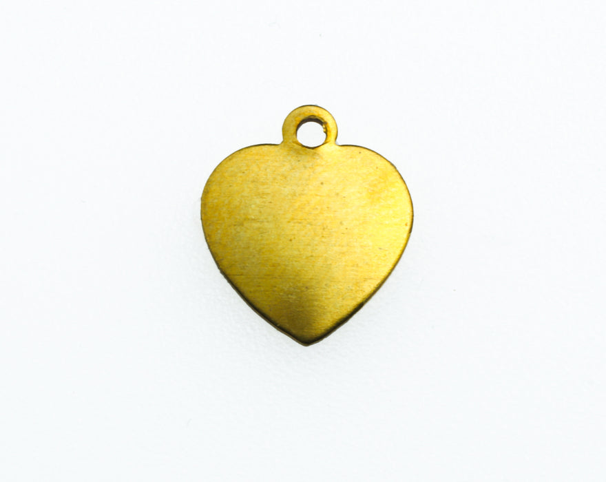 Brass Heart Charm 200 Pieces For