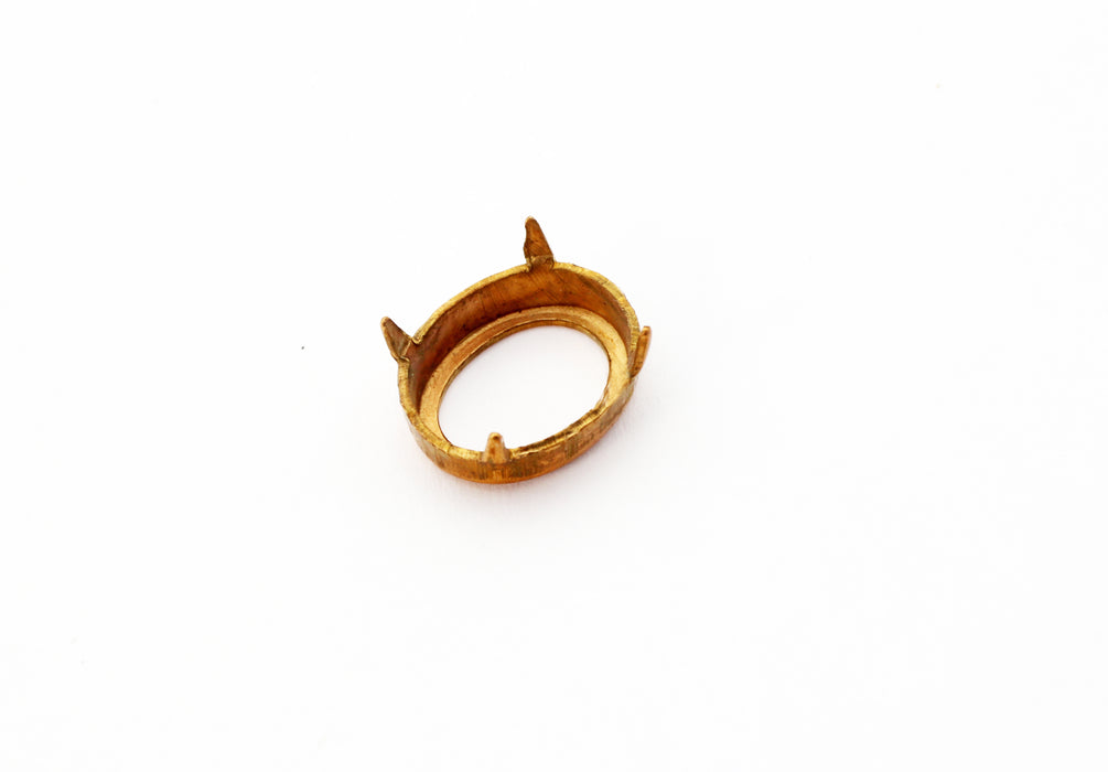 12mm x 10mm Settings<br>Brass Oval<br>1 Gross For