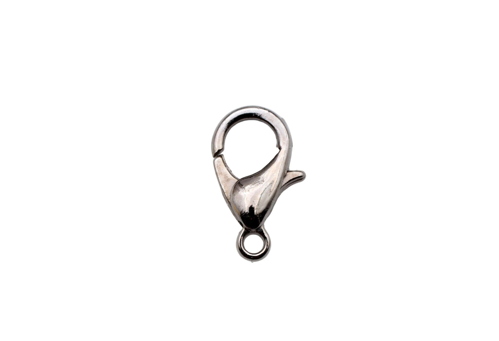 Hematite plated Lobster Claw Clasp 12x6mm <br>1 Gross For