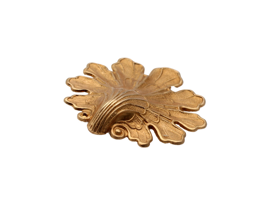 Brass Floral Stamping <br> 36 Pieces For