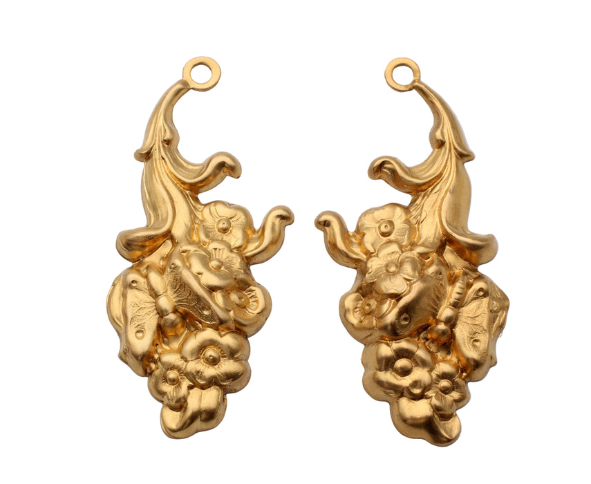 Floral Drop with Butterfly<br> 24 Pairs For