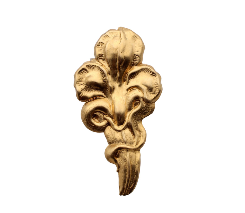 Brass Floral Stamping <br> 36 Pieces For