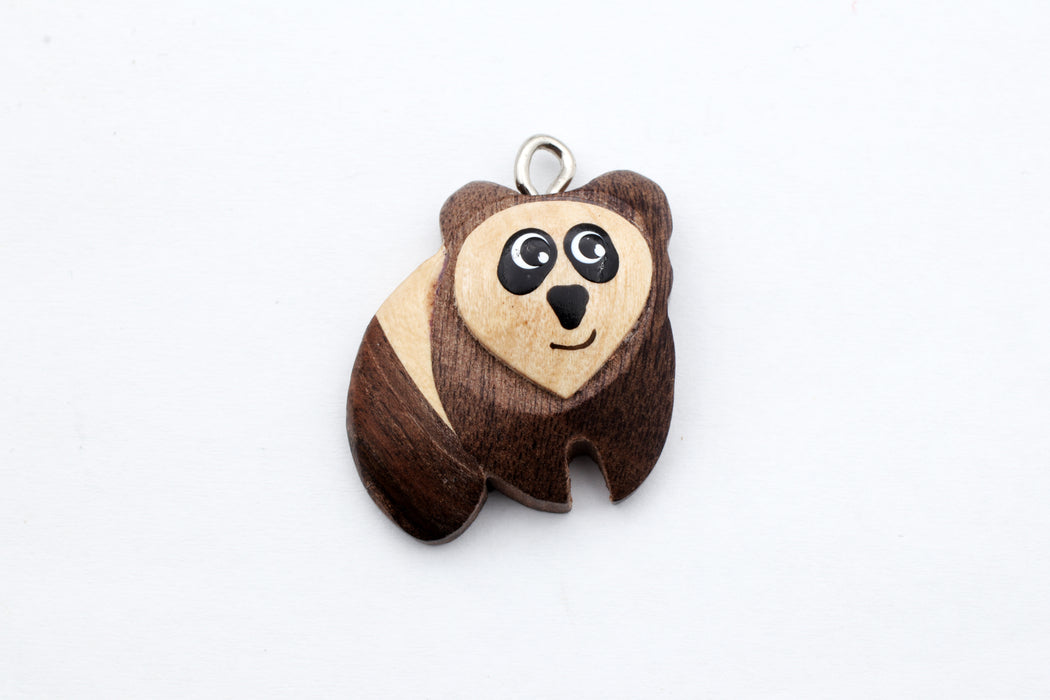 Wood panda charms  20 charms for