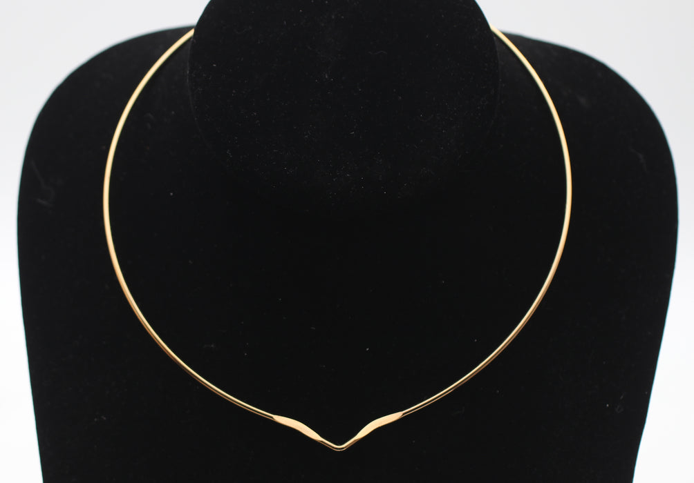 Gold Plated Wire Collar <br> 12 Pieces For