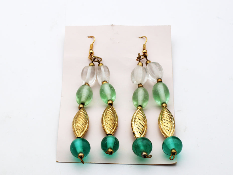 Glass bead earrings<br>6 Pair for