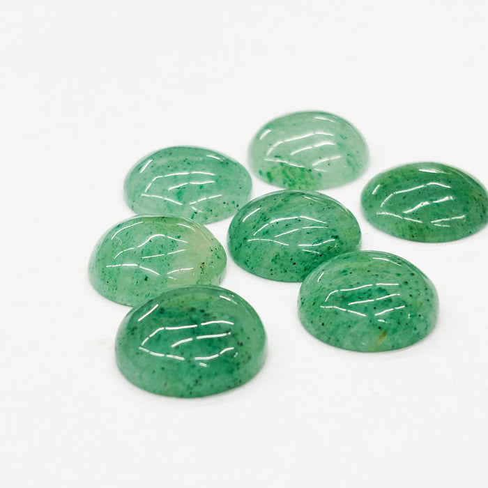 Genuine Aventurine Cabochons<br>15mm Round<br>12 Pieces for