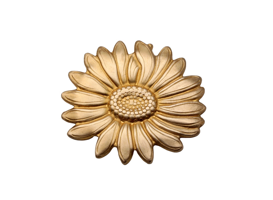 Brass Floral Stamping <br> 36 pieces For