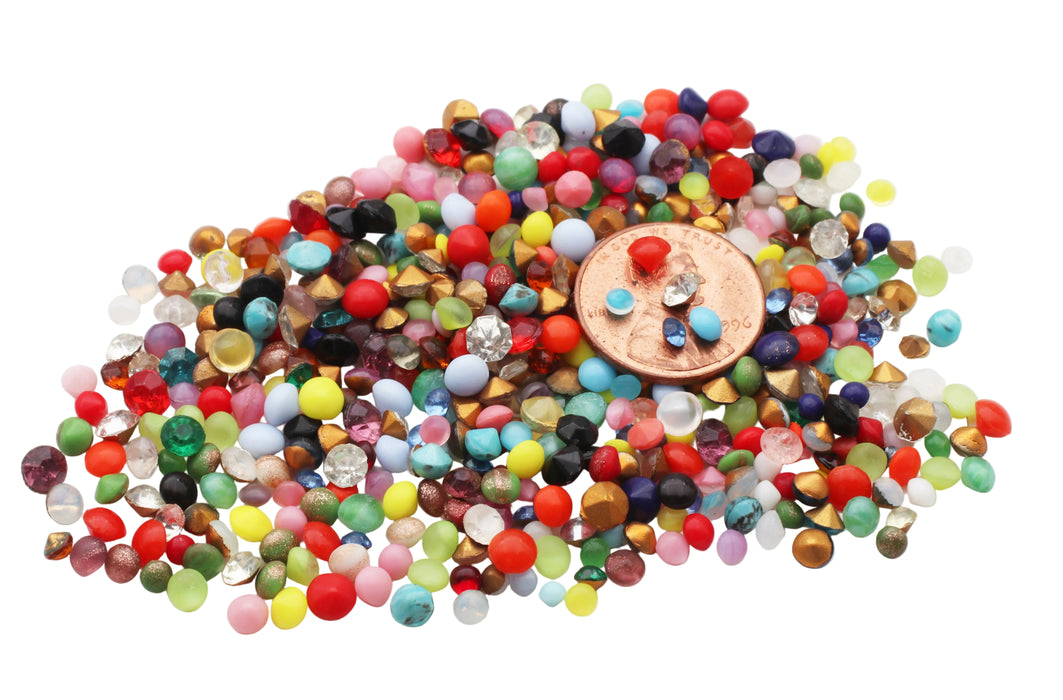 Stone Size Glass Stone Assortment <br> 1/4 Pound For
