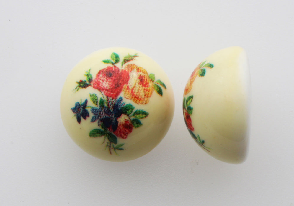 Plastic Limoges  22mm Round Cabochon  1/2 gross for