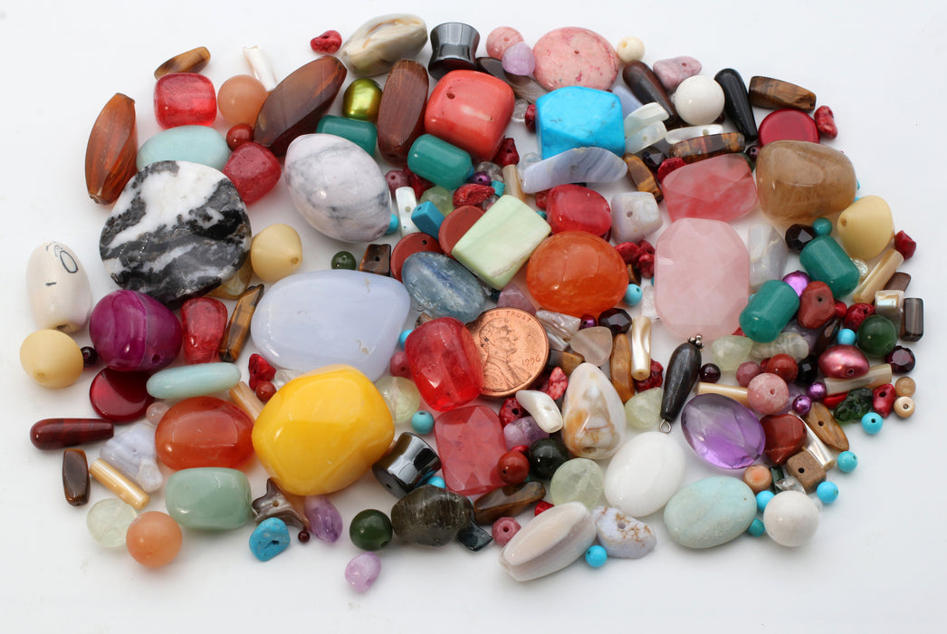 Semi-Precious Bead Assortment<br>1/2 Pound For