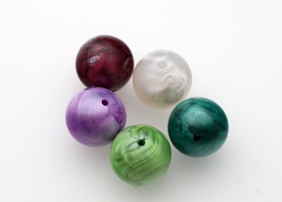 Plastic Bead Mix 18mm <br> 1 Pound For