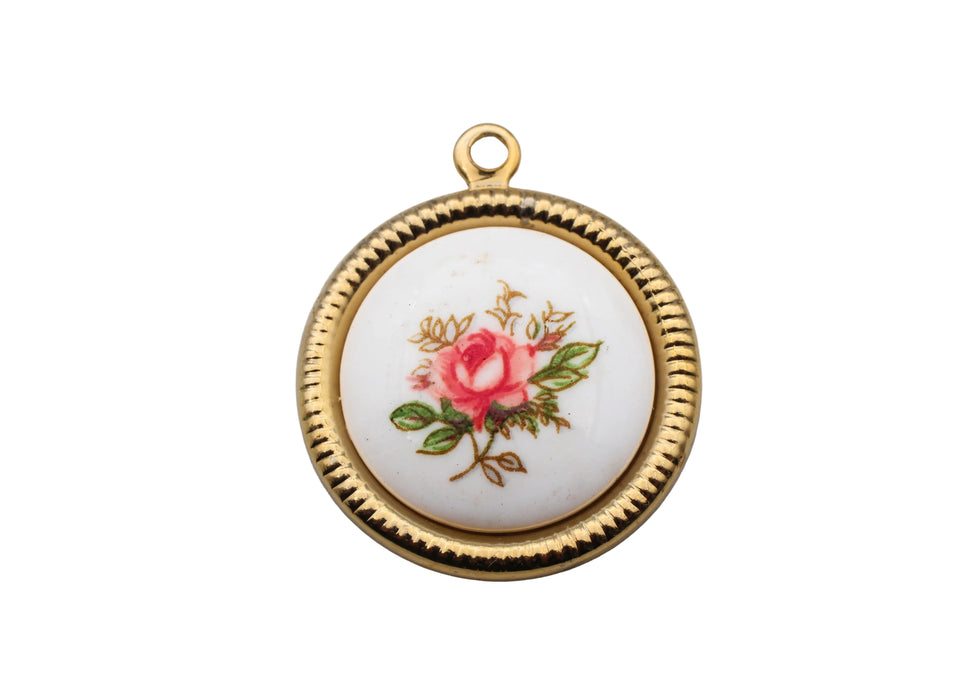 Floral Pendant 23mm <br> 1 Dozen For