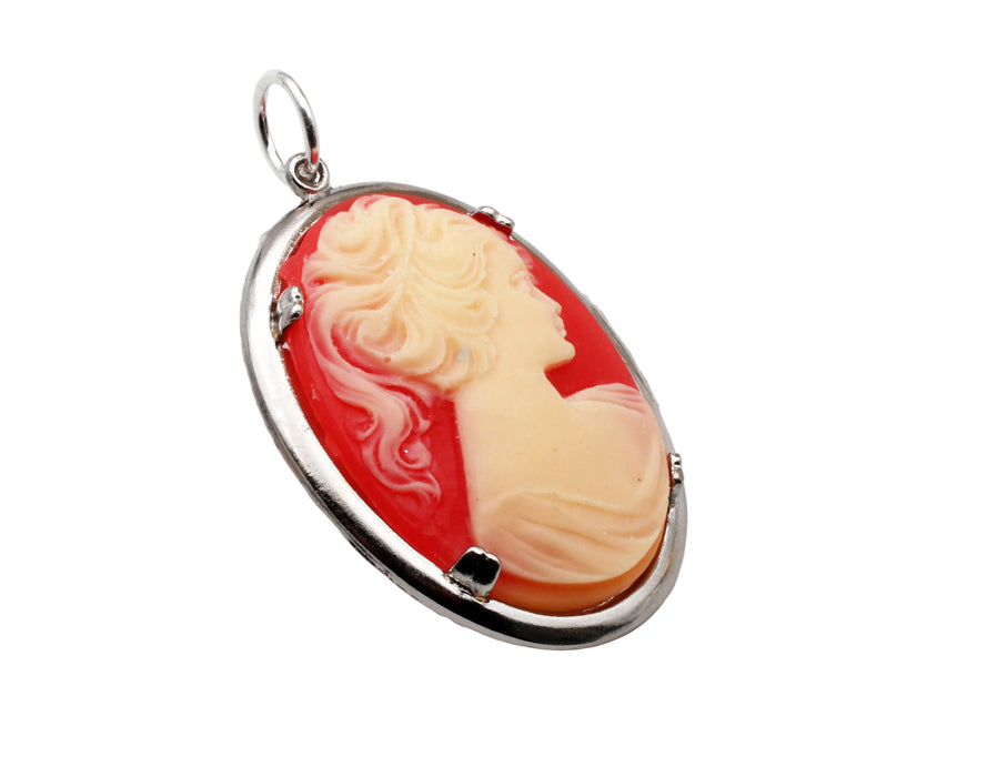 Cameo Pendant 40 x 30mm <br> 3 Pieces For