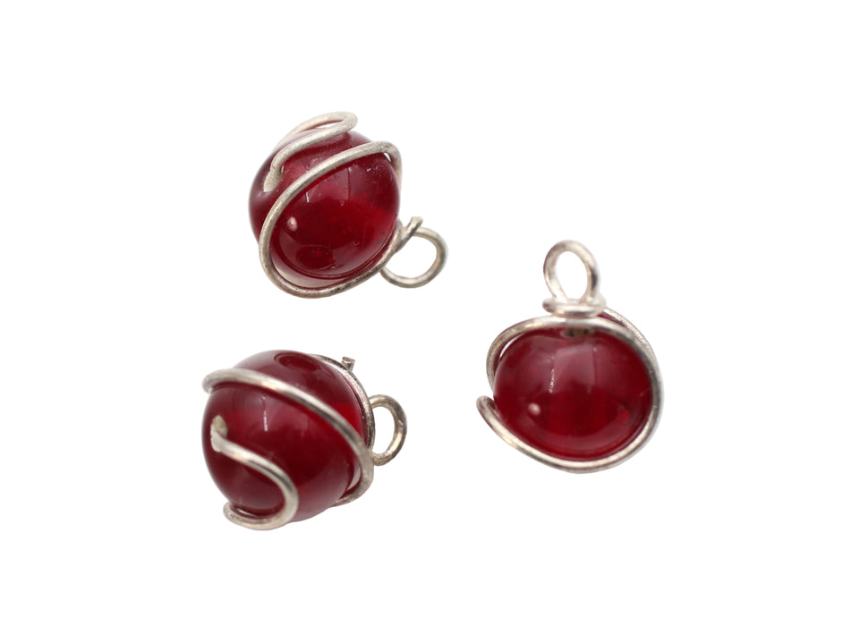 Wire Wraped Glass Drop <br> 1 Gross For