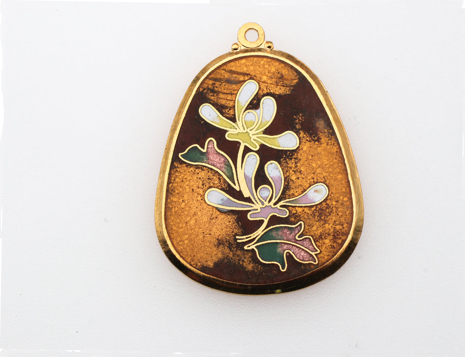 Cloisonne Pendants<br>Floral Theme<br>6 Pieces For