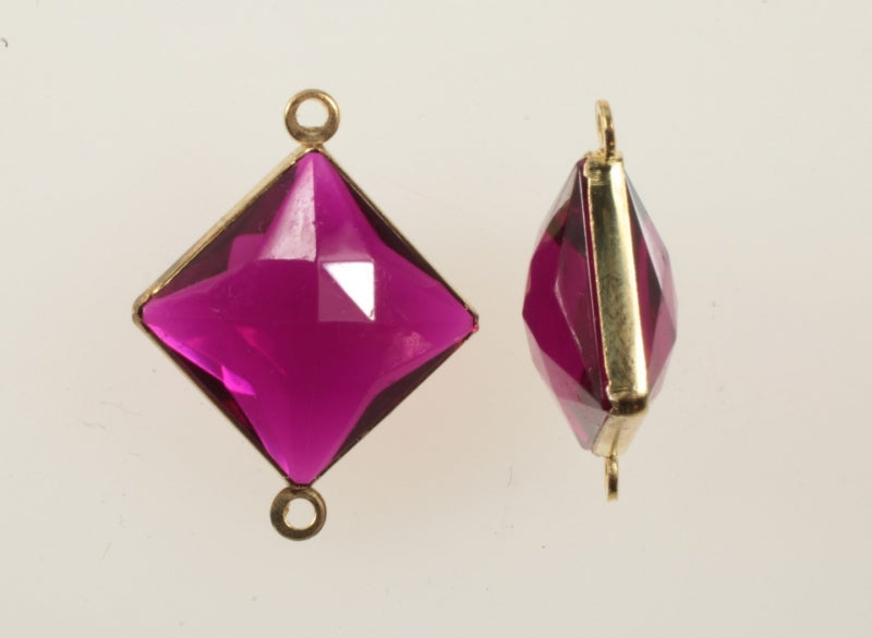 Acrylic Channel-Set Stones<br>16mm Diamond Shape<br>3 Colors Available<br>1 Gross For