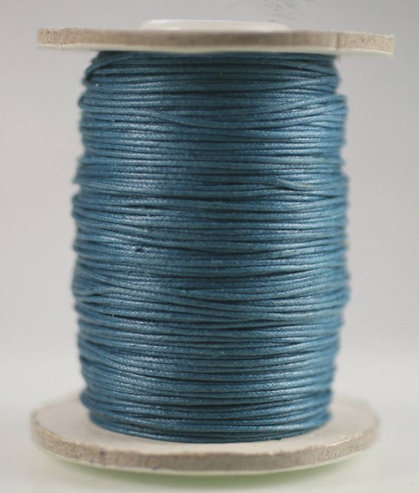 Waxed Cotton Cord  1mm thick  4 colors  Minimum = 1 spool (100 meters) for