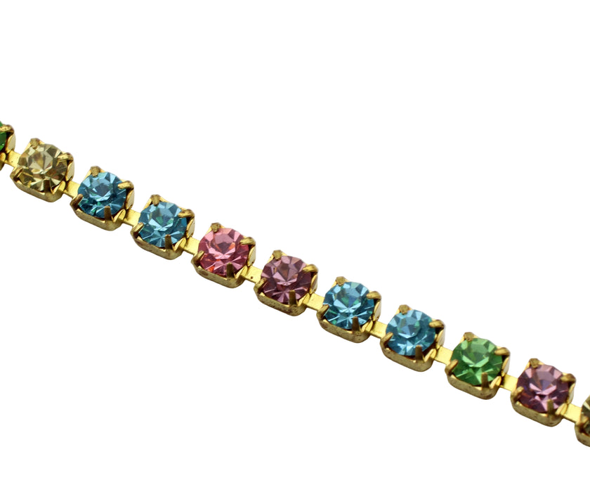 Swarovski Rhinestone Chain  24ss (5.3mm) Light Multi  10 feet for