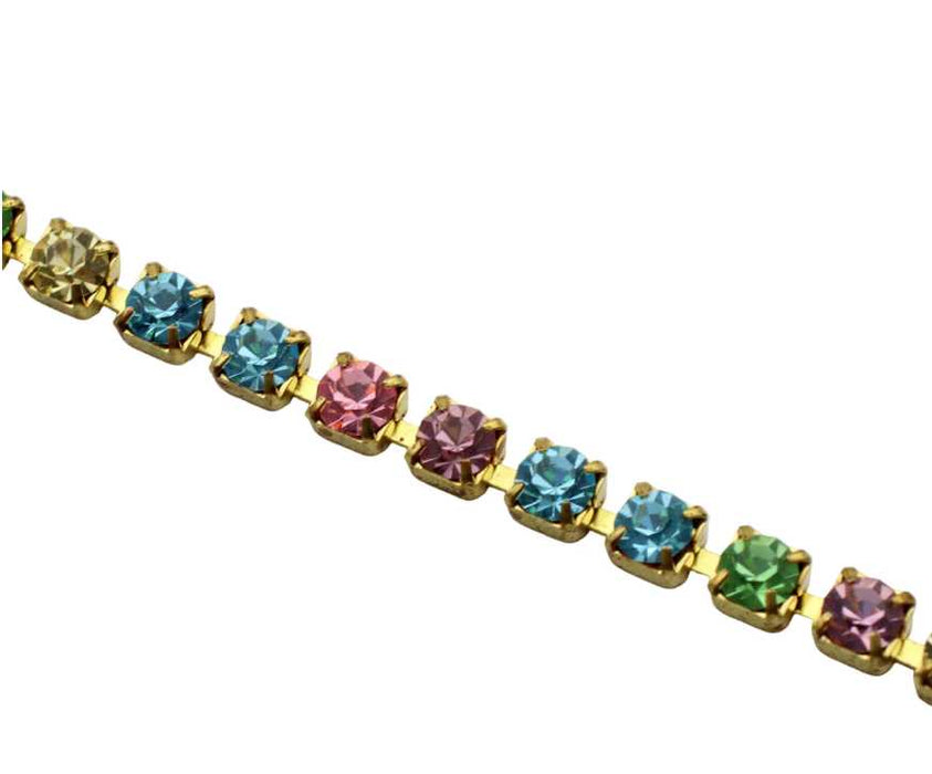 Swarovski Rhinestone Chain<br>29SS Faceted Round<br>4 Feet For