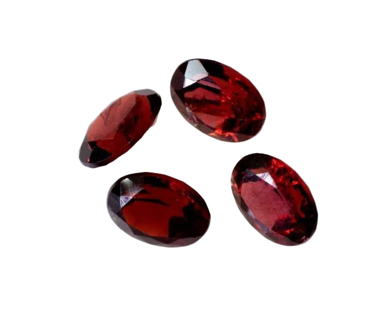 Genuine Garnets<br>10mm x 8mm Ovals<br>10 Pieces For