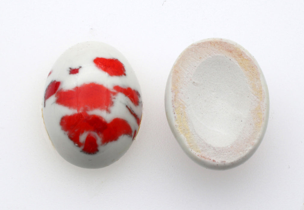 Flat Back Glass Ovals<br>25mm x 18mm <br>24 Pieces For