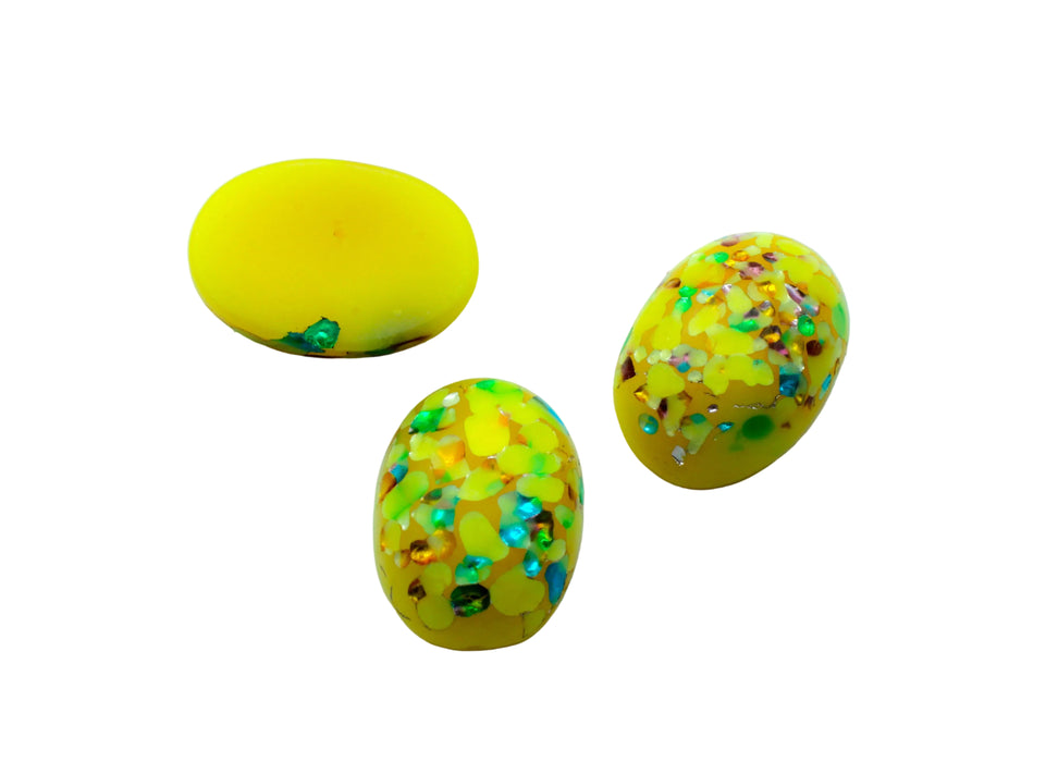 Glass Fire Opal 14 x 10mm <br> 24 pieces For