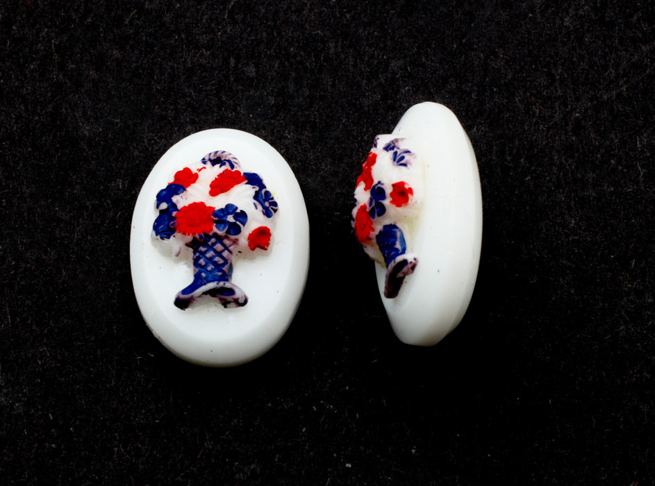 Floral Cameo 18 x 13mm <br>24 Pieces For