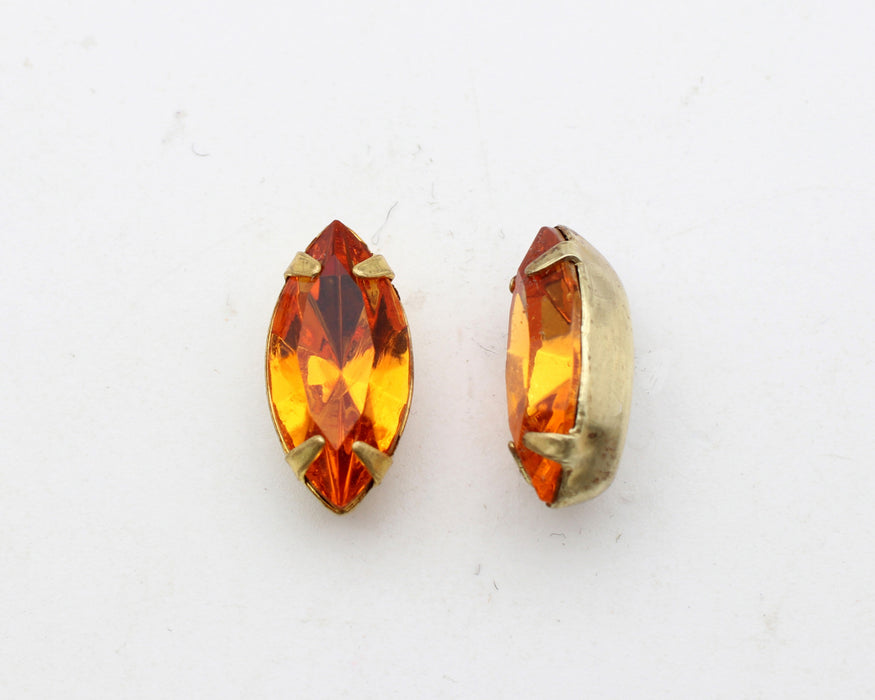 Swarovski Art. 4200/2  15 x 7mm Preset 2 colors Available <br > 1/2 Gross For