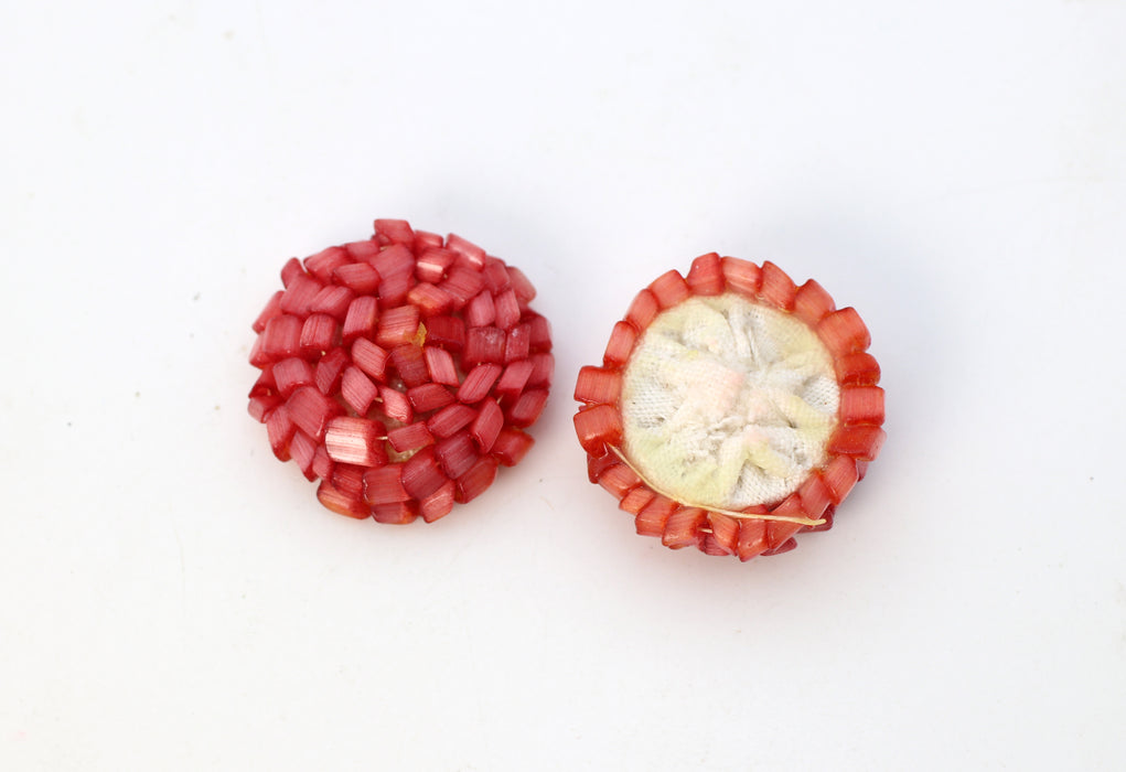 Beaded Cabochon Glass  22mm  2 Colors Available <br> 48 Pieces For