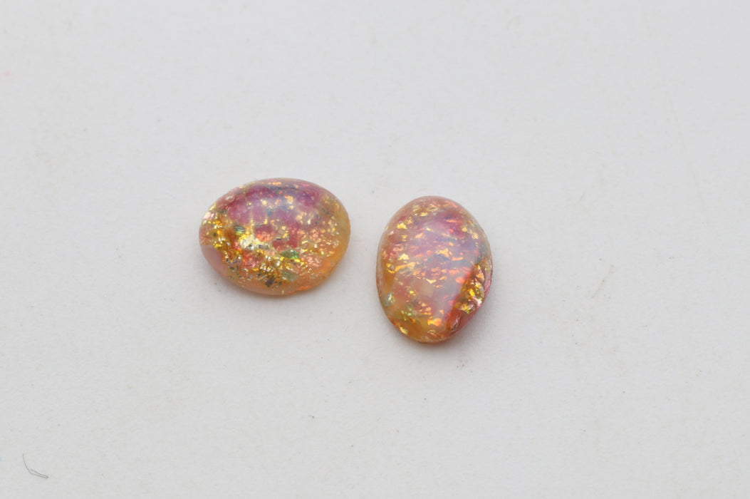 Glass opals<br>8 x 6mm Flat Back Ovals<br>1 gross for