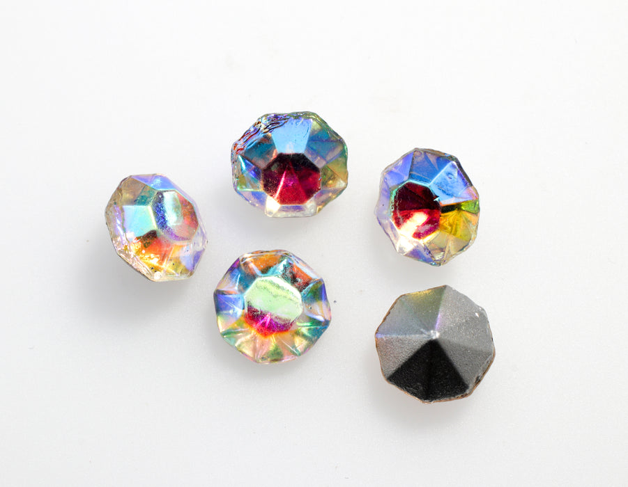 Glass Rhinestone Chatons<br>Crystal and Crystal AB Colors<br>2 gross per Pack