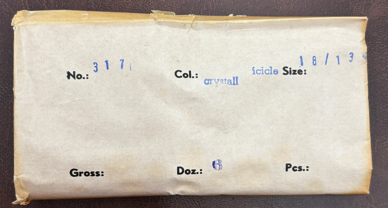 Glass Pear Shape Crystal Icicle <br>18 x 13mm<br> 6 Dozen For