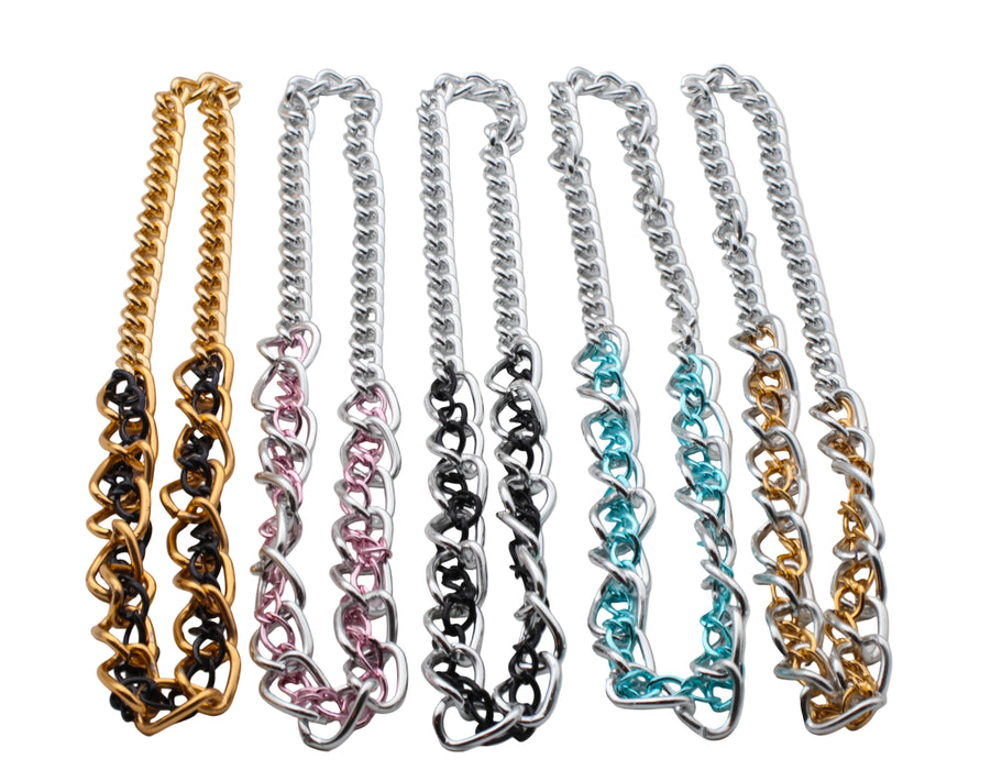 24 Inch Anodized Aluminum Chain Necklaces <br> 15 pieces For