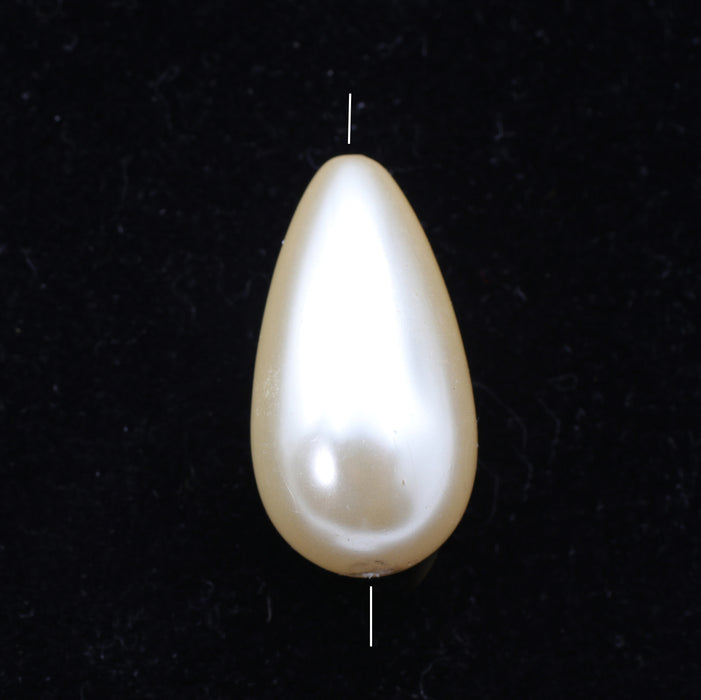 22 x 12mm Plastic Pearl Teardrop Beads 1 gross for