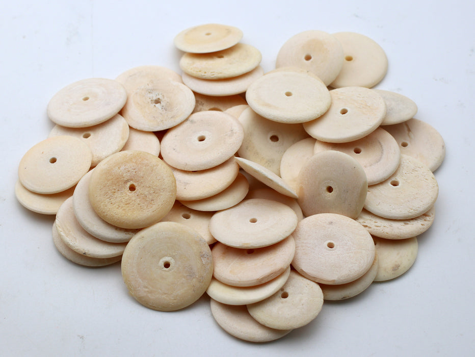 Bone Disc Beads<br>1/2 Pound For