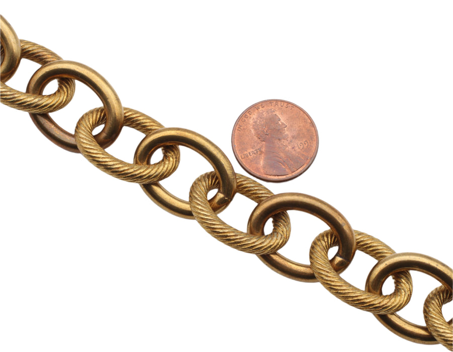 Brass Cable Chain<BR>10 Feet For
