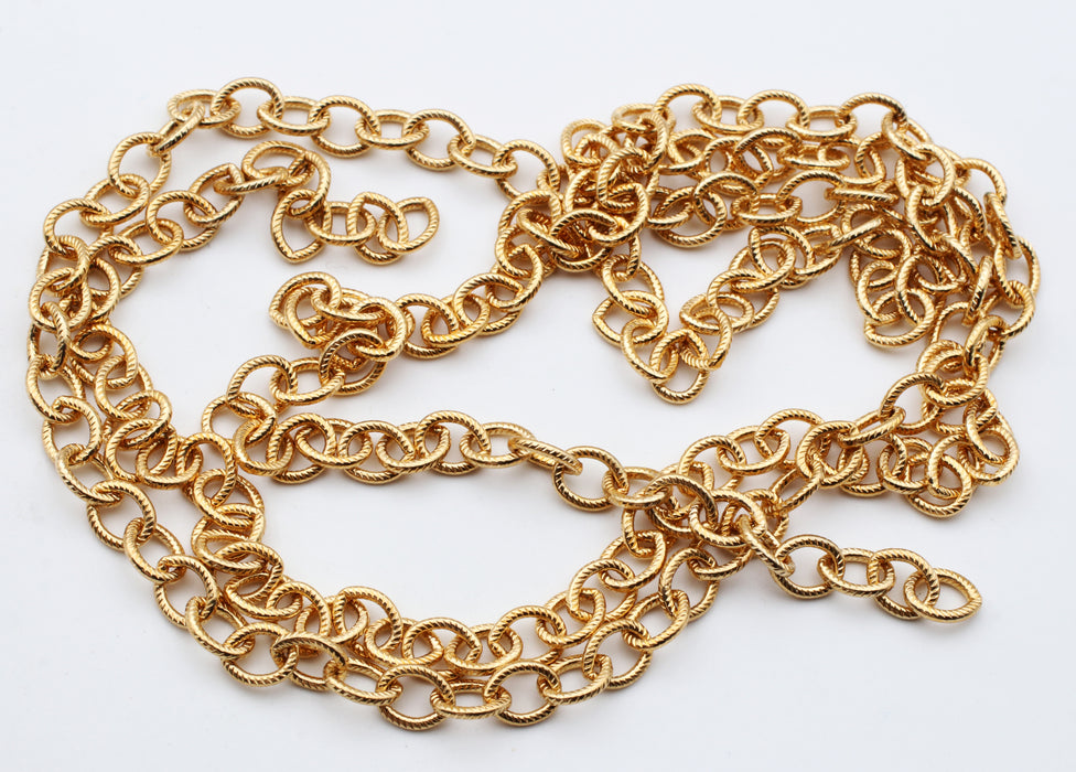 Gold Plated Brass Chain<br>18 Feet For