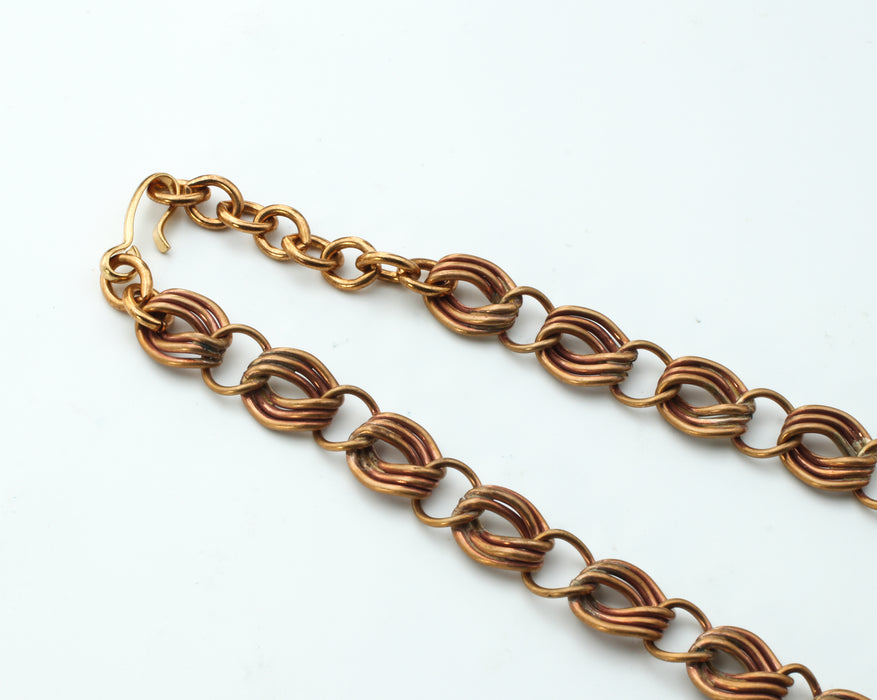 Graduated Brass Necklace 19 To 21 inches 4 Pieces For