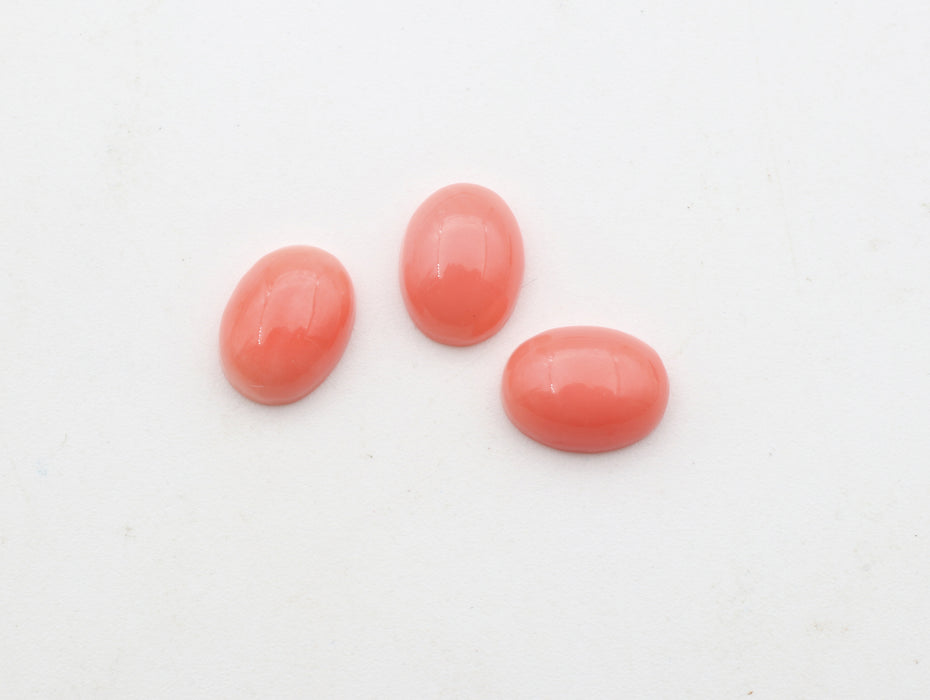 Coral Cabochon 8x6mm<br>24 Pieces for