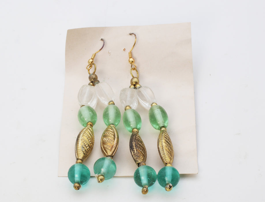 Glass bead earrings<br>6 Pair for