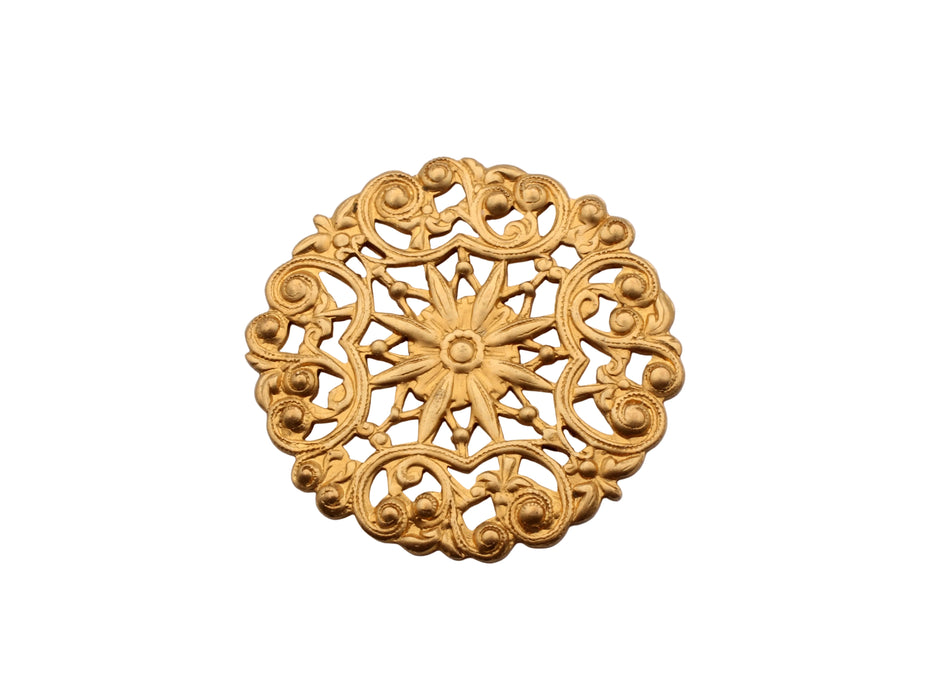Brass Filligre Stamping <br> 36 Pieces For