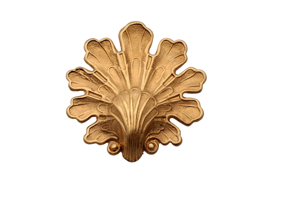 Brass Floral Stamping <br> 36 Pieces For