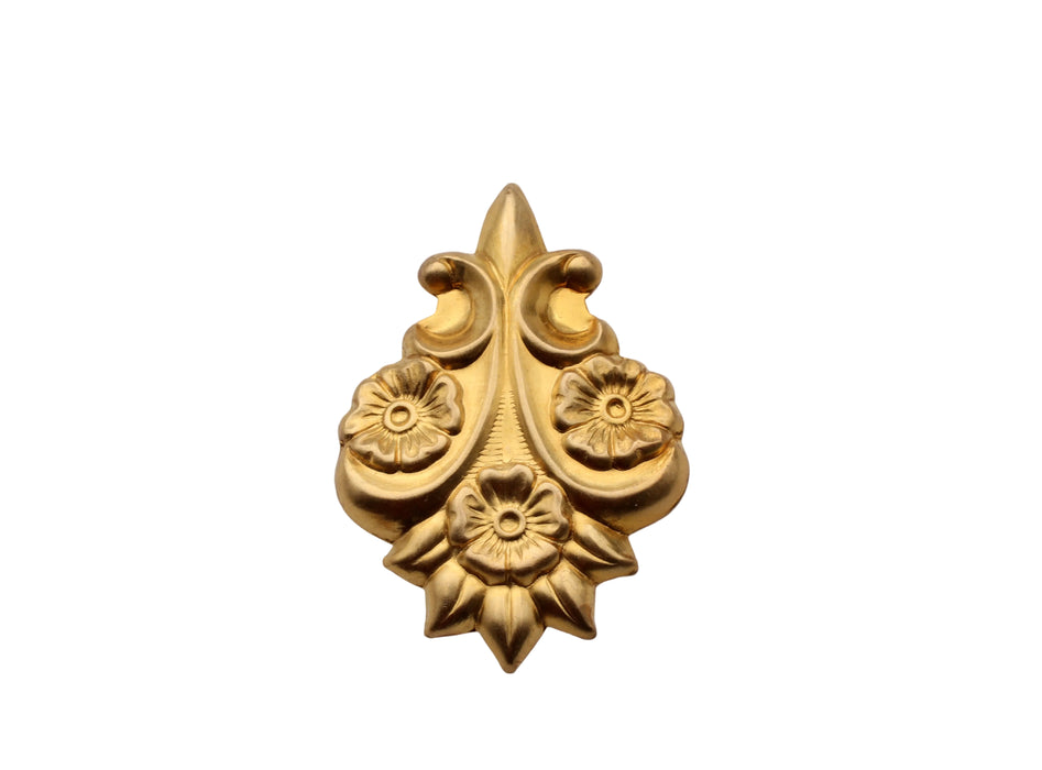 Brass Floral Stamping <br> 36 Pieces For