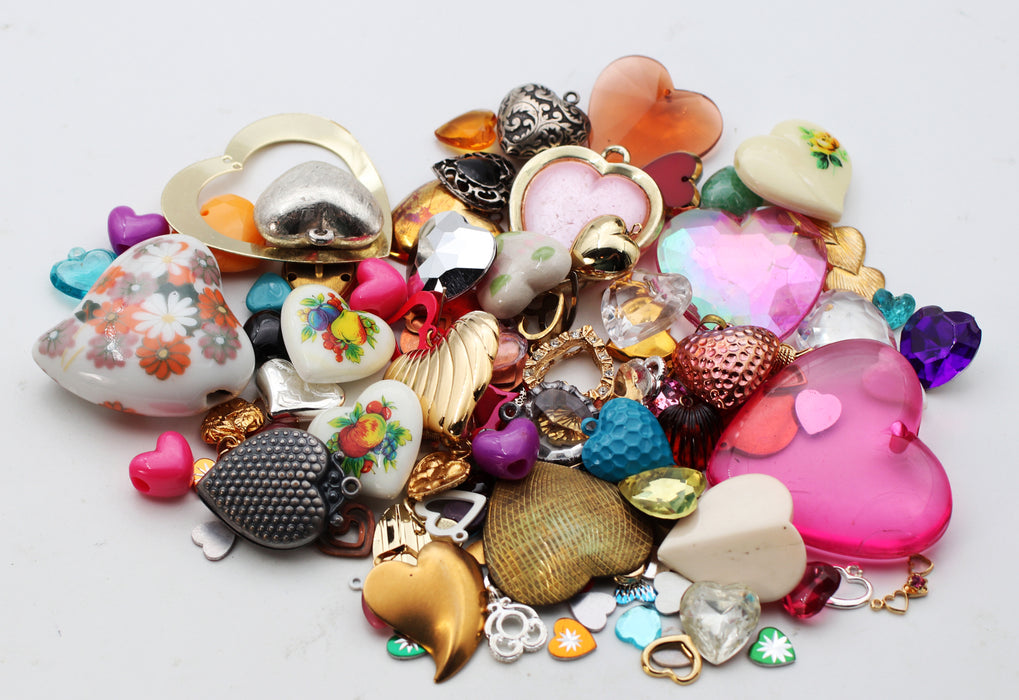 Assorted Heart Shape Components<br> 1/2 Pound For