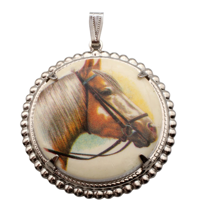 Horse limoges <br> 38mm <br> 6 Pieces For