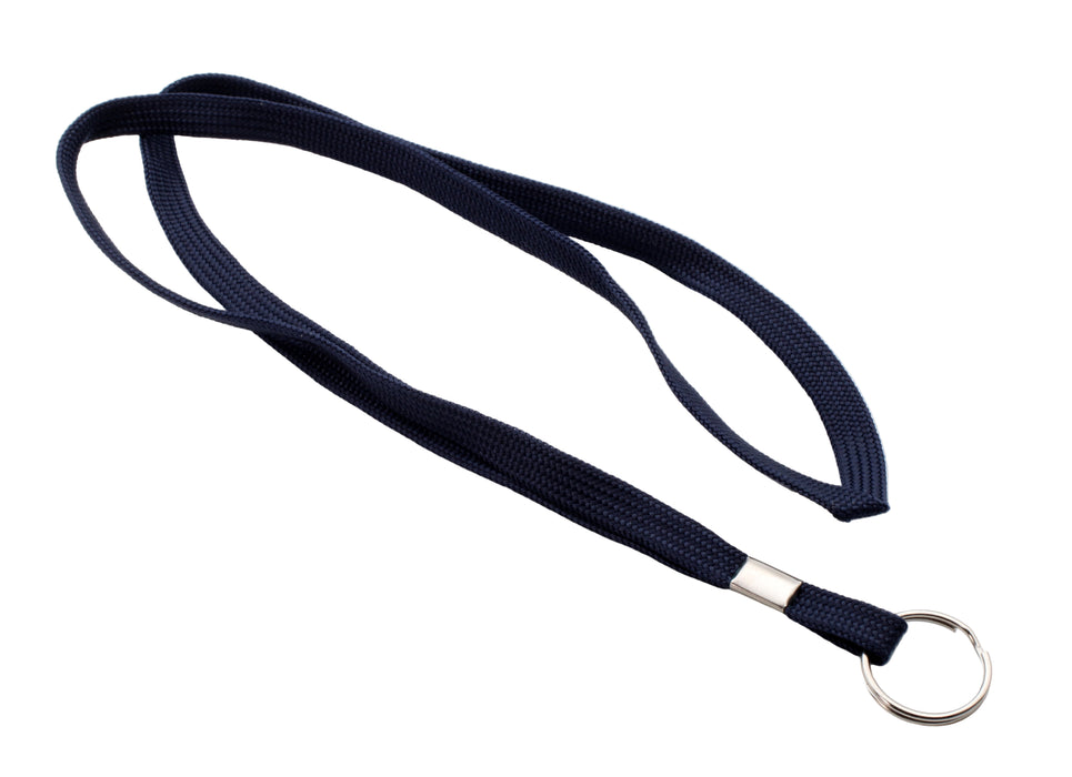 Lanyards Flat Cord<br>Navy<br>25 Pieces For